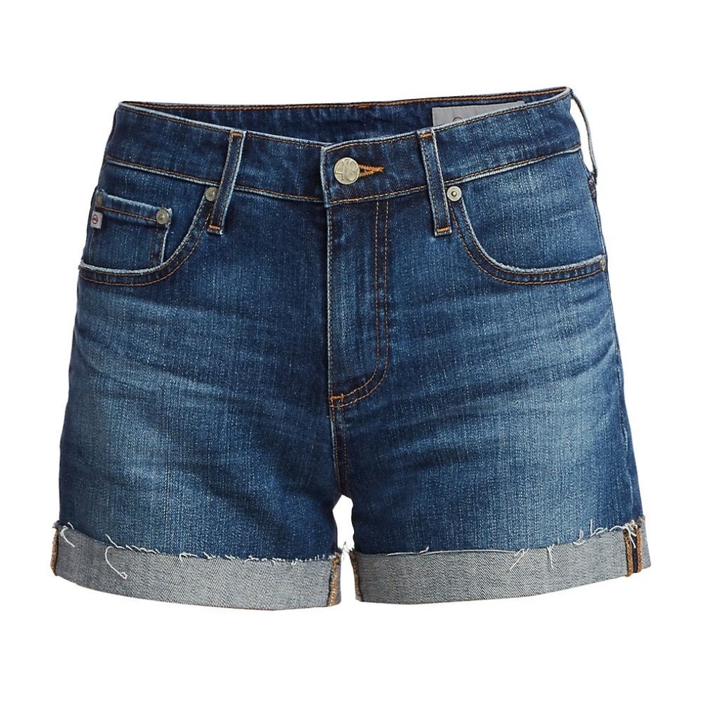 AG The Hailey Ex Boyfriend Roll Up Denim Shorts